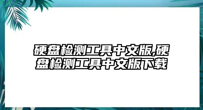 硬盤(pán)檢測工具中文版,硬盤(pán)檢測工具中文版下載