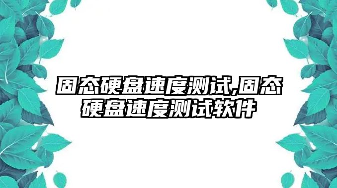 固態(tài)硬盤(pán)速度測試,固態(tài)硬盤(pán)速度測試軟件