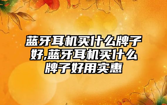 藍牙耳機買(mǎi)什么牌子好,藍牙耳機買(mǎi)什么牌子好用實(shí)惠