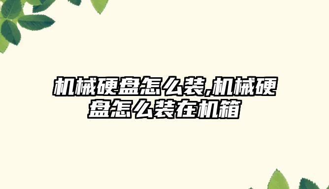 機械硬盤(pán)怎么裝,機械硬盤(pán)怎么裝在機箱
