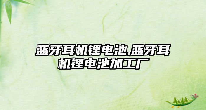 藍牙耳機鋰電池,藍牙耳機鋰電池加工廠(chǎng)