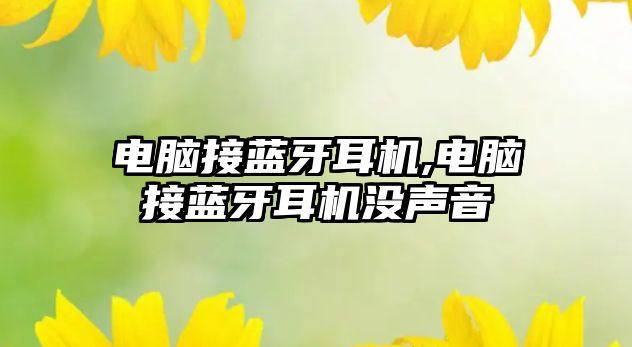 電腦接藍牙耳機,電腦接藍牙耳機沒(méi)聲音