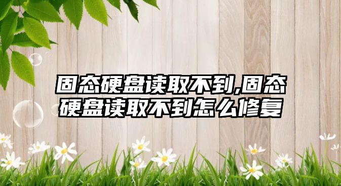 固態(tài)硬盤(pán)讀取不到,固態(tài)硬盤(pán)讀取不到怎么修復