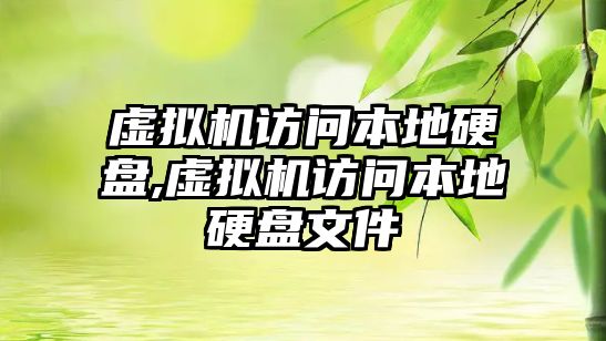 虛擬機訪(fǎng)問(wèn)本地硬盤(pán),虛擬機訪(fǎng)問(wèn)本地硬盤(pán)文件