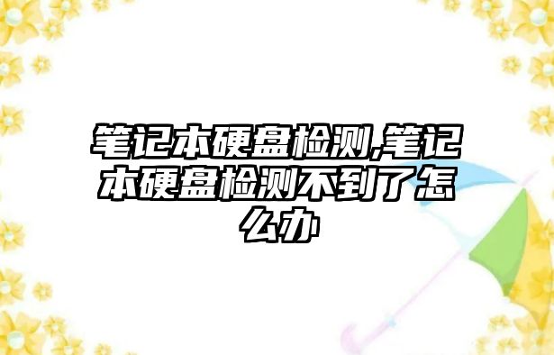 筆記本硬盤(pán)檢測,筆記本硬盤(pán)檢測不到了怎么辦