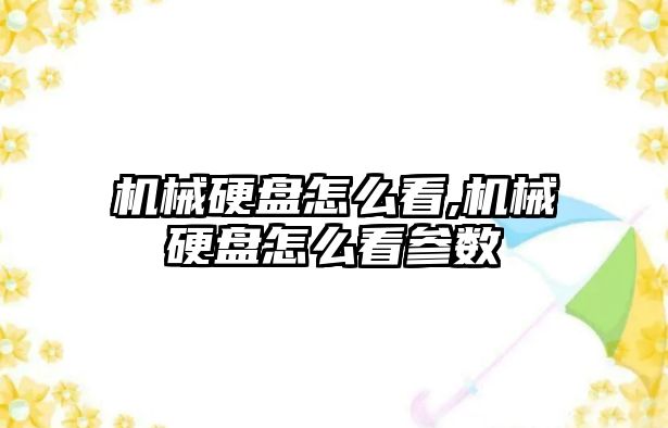 機械硬盤(pán)怎么看,機械硬盤(pán)怎么看參數