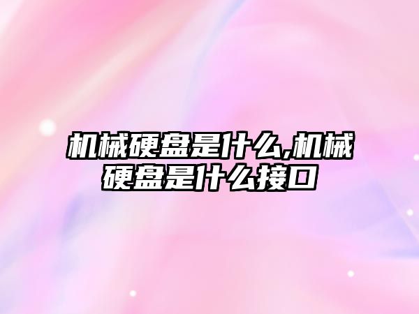 機械硬盤(pán)是什么,機械硬盤(pán)是什么接口