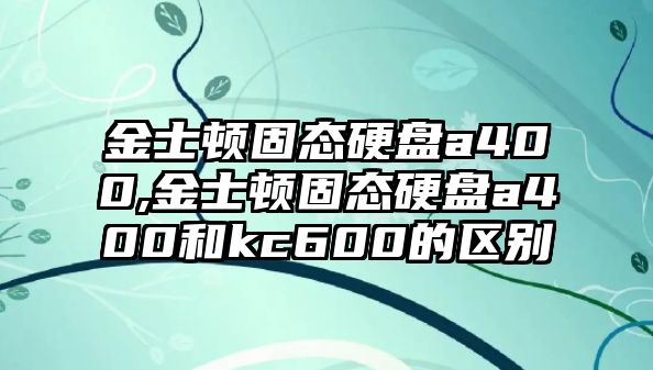 金士頓固態(tài)硬盤(pán)a400,金士頓固態(tài)硬盤(pán)a400和kc600的區別