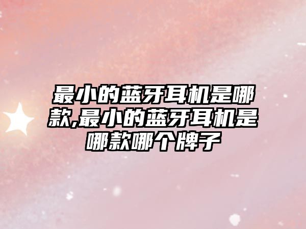 最小的藍牙耳機是哪款,最小的藍牙耳機是哪款哪個(gè)牌子