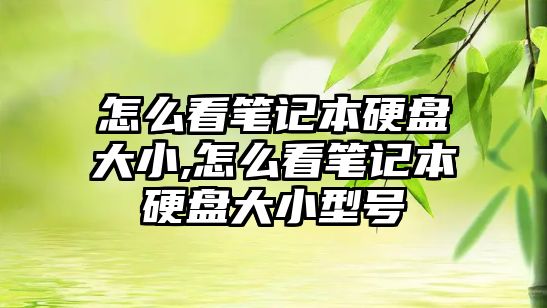 怎么看筆記本硬盤(pán)大小,怎么看筆記本硬盤(pán)大小型號