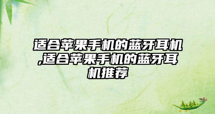 適合蘋(píng)果手機的藍牙耳機,適合蘋(píng)果手機的藍牙耳機推薦