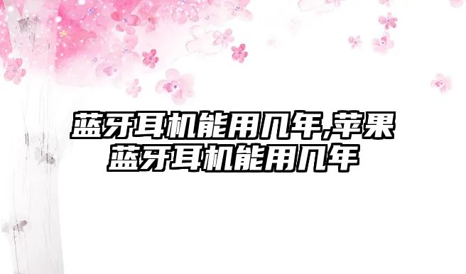 藍牙耳機能用幾年,蘋(píng)果藍牙耳機能用幾年