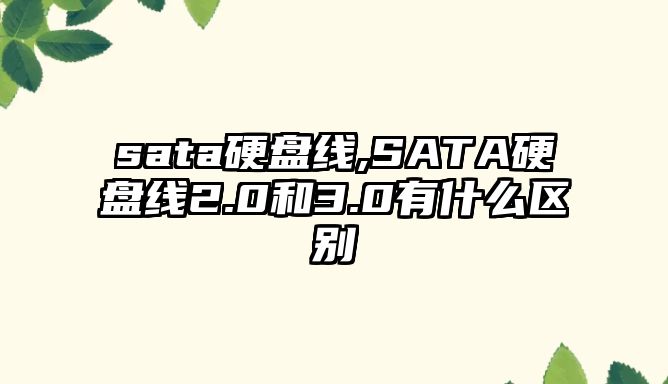 sata硬盤(pán)線(xiàn),SATA硬盤(pán)線(xiàn)2.0和3.0有什么區別