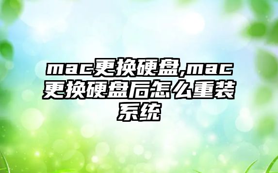 mac更換硬盤(pán),mac更換硬盤(pán)后怎么重裝系統