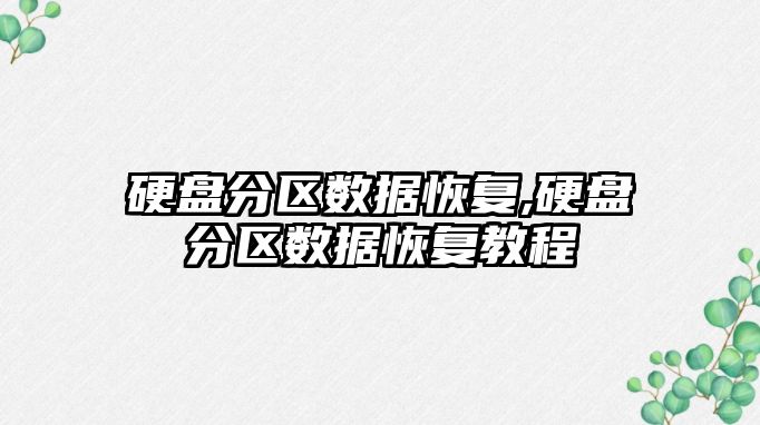 硬盤(pán)分區數據恢復,硬盤(pán)分區數據恢復教程