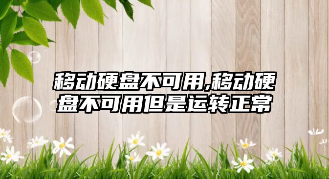 移動(dòng)硬盤(pán)不可用,移動(dòng)硬盤(pán)不可用但是運轉正常