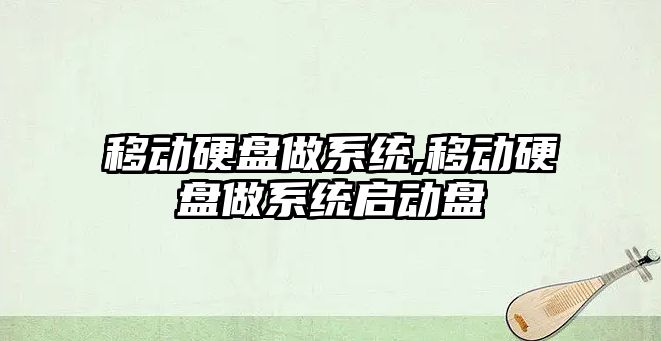 移動(dòng)硬盤(pán)做系統,移動(dòng)硬盤(pán)做系統啟動(dòng)盤(pán)