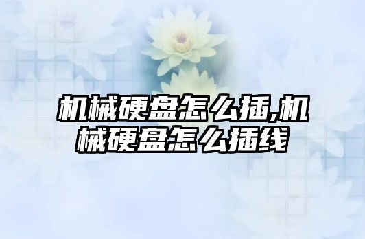 機械硬盤(pán)怎么插,機械硬盤(pán)怎么插線(xiàn)