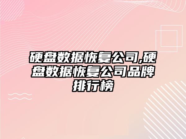 硬盤(pán)數據恢復公司,硬盤(pán)數據恢復公司品牌排行榜
