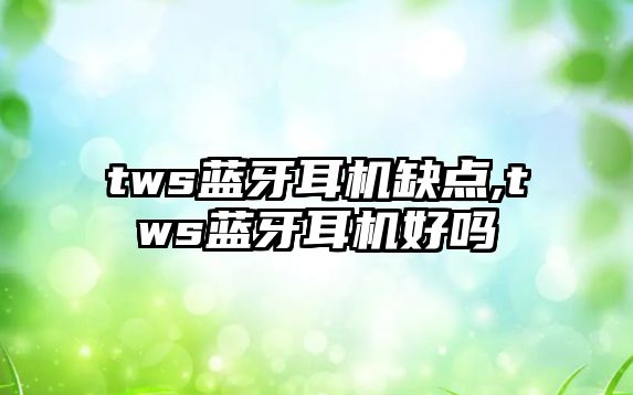 tws藍牙耳機缺點(diǎn),tws藍牙耳機好嗎