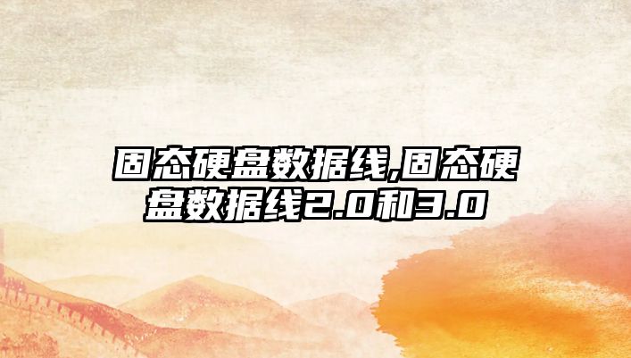 固態(tài)硬盤(pán)數據線(xiàn),固態(tài)硬盤(pán)數據線(xiàn)2.0和3.0