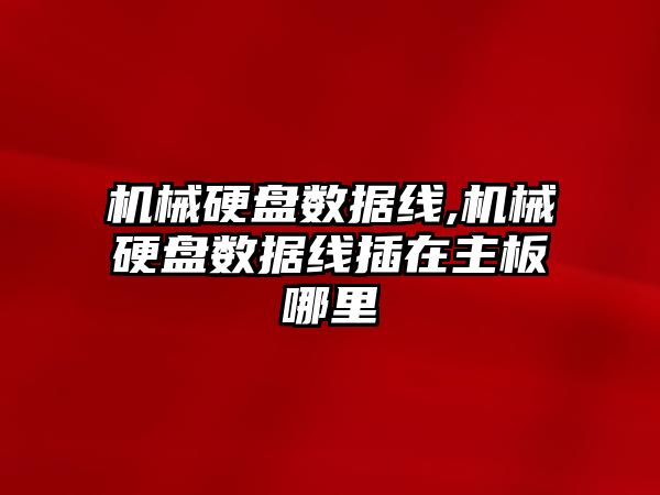 機械硬盤(pán)數據線(xiàn),機械硬盤(pán)數據線(xiàn)插在主板哪里
