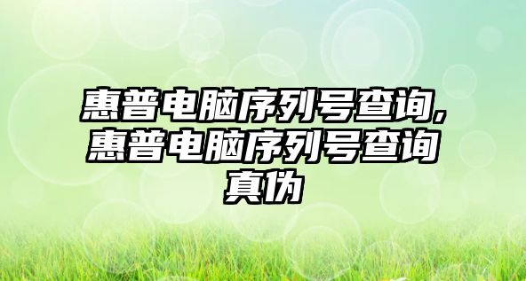惠普電腦序列號查詢(xún),惠普電腦序列號查詢(xún)真偽