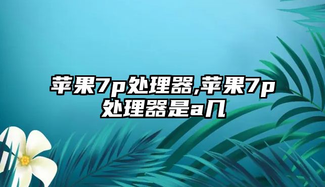 蘋(píng)果7p處理器,蘋(píng)果7p處理器是a幾