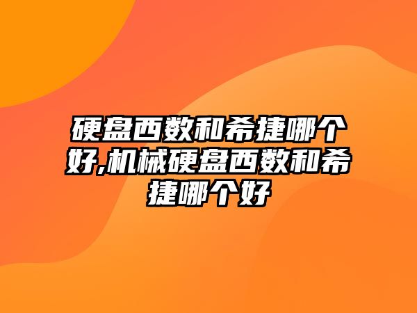 硬盤(pán)西數和希捷哪個(gè)好,機械硬盤(pán)西數和希捷哪個(gè)好