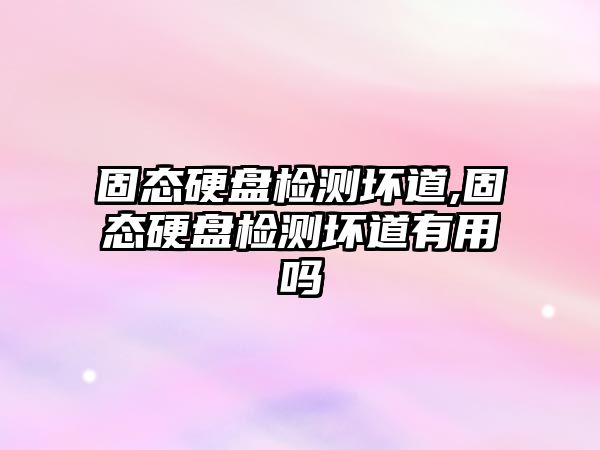 固態(tài)硬盤(pán)檢測壞道,固態(tài)硬盤(pán)檢測壞道有用嗎