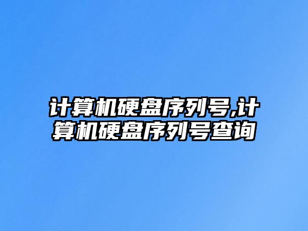 計算機硬盤(pán)序列號,計算機硬盤(pán)序列號查詢(xún)