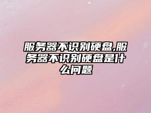 服務(wù)器不識別硬盤(pán),服務(wù)器不識別硬盤(pán)是什么問(wèn)題