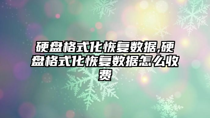 硬盤(pán)格式化恢復數據,硬盤(pán)格式化恢復數據怎么收費