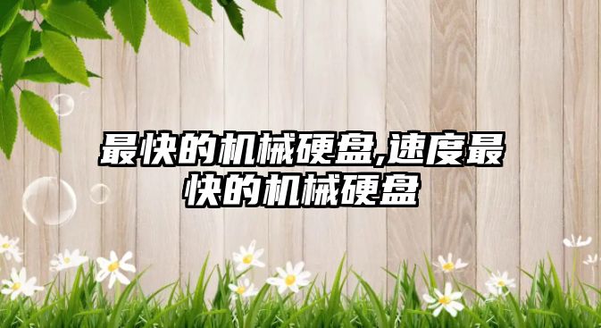 最快的機械硬盤(pán),速度最快的機械硬盤(pán)