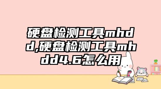 硬盤(pán)檢測工具mhdd,硬盤(pán)檢測工具mhdd4.6怎么用