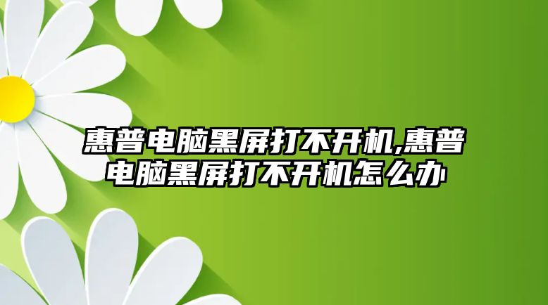 惠普電腦黑屏打不開(kāi)機,惠普電腦黑屏打不開(kāi)機怎么辦